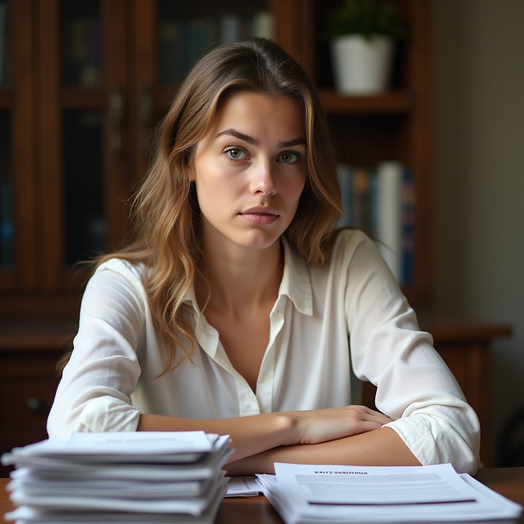 Giovane diplomata che riflette sulle opzioni tra università e lavoro