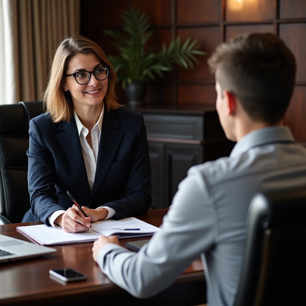 Sessione di orientamento professionale individuale alla scrivania